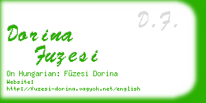 dorina fuzesi business card