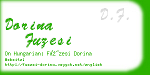 dorina fuzesi business card